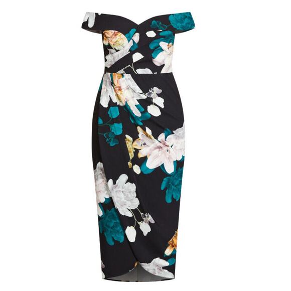 NEW City Chic Plus Size Maxi Floral Glow Dress Maxi Womens M/18W MSRP$169 - Picture 5 of 9